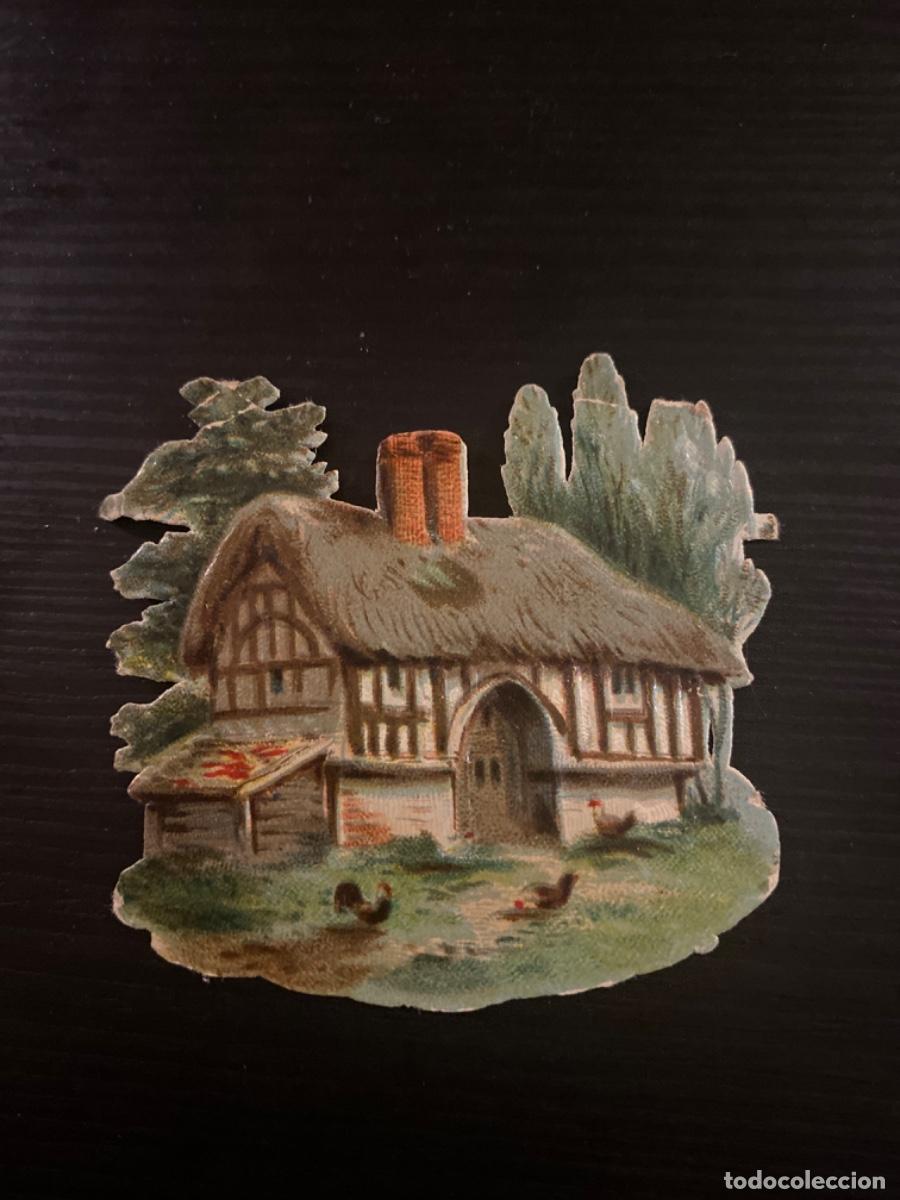 Sammeln alte gestanzte Sammelbilder: Cromo troquelado antiguo siglo XIX casa de campo
