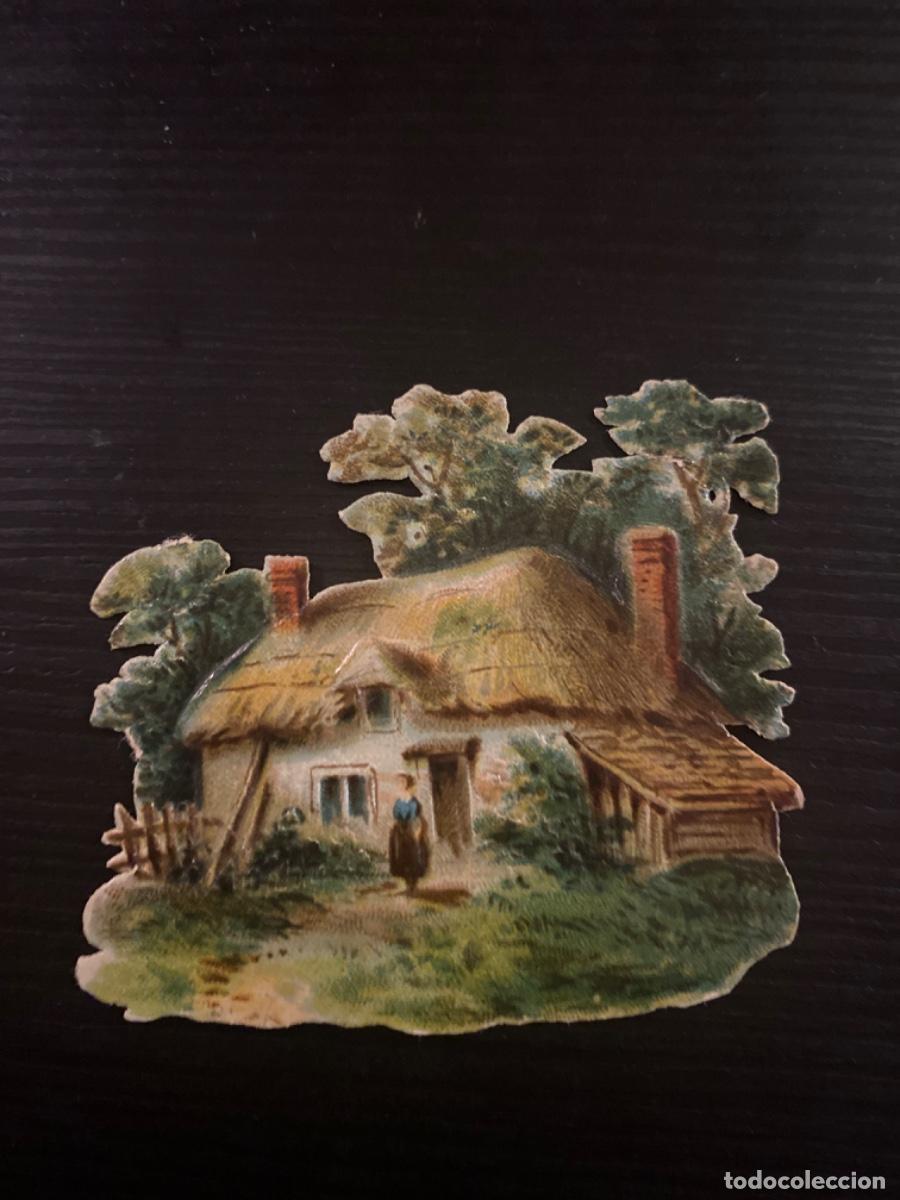 Sammeln alte gestanzte Sammelbilder: Cromo troquelado antiguo siglo XIX casa de campo
