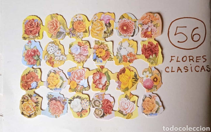 Sammeln alte gestanzte Sammelbilder: 1 l&aacute;mina troquelada de flores clasicas
