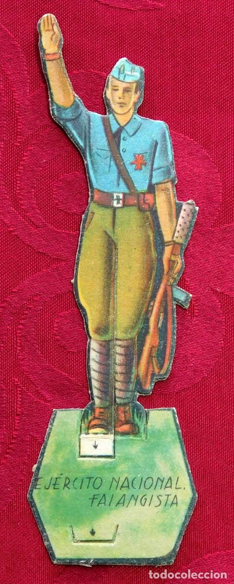 Collezionismo Figurine ritagliate antiche: Original Guerra Civil - Cromo troquelado Almacenes Alemanes - Ejercito Nacional Falangista