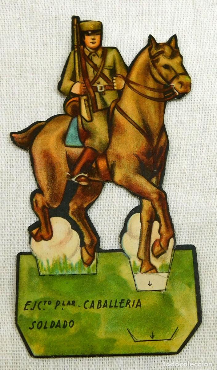 Coleccionismo Cromos troquelados antiguos: Original Guerra Civil - Ejercito popular Caballeria Soldado - Cromo Troquelado Almacenes Alemanes
