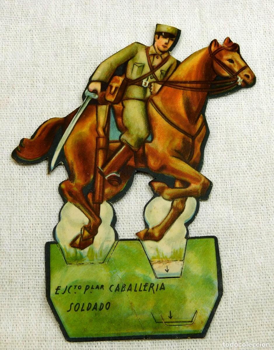 Coleccionismo Cromos troquelados antiguos: Original Guerra Civil - Ejercito popular Caballeria Soldado - Cromo Troquelado Almacenes Alemanes