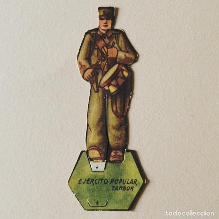 Collectionnisme Cartes &agrave; collectionner massicot&eacute;es anciennes: TAMBOR - EJERCITO POPULAR - CROMO TROQUELADO- GUERRA CIVIL - REPUBLICA