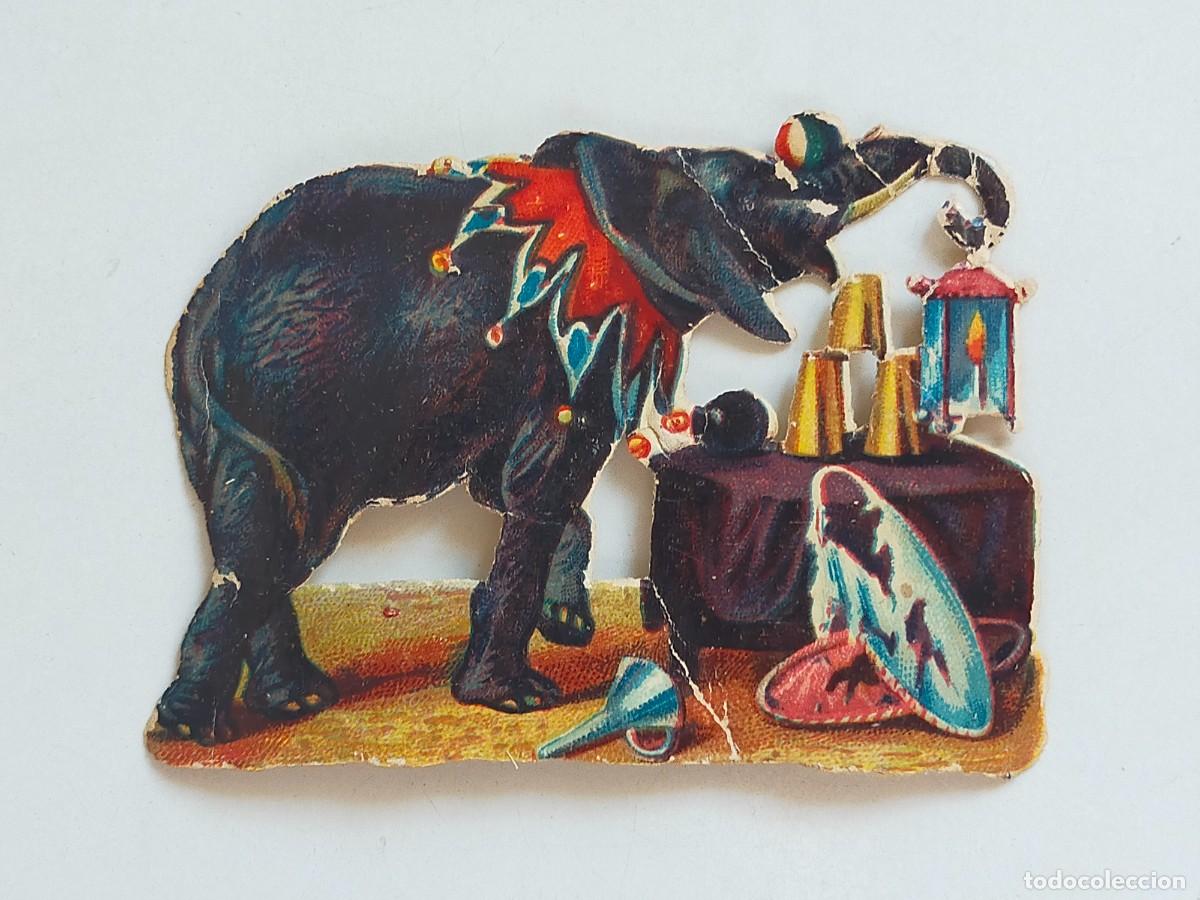 Collectable Antique Stamped Cards: CROMO TROQUELADO: ELEFANTE / CIRCO (7,5 X 5,5 CM) - PRINCIPIOS SIGLO XX