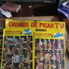 Coleccionismo Cromos troquelados antiguos: CARTON CON 2 BLISTER CROMOS TROQUELADOS, SCOOBY DOO Y PICA PIEDRA
