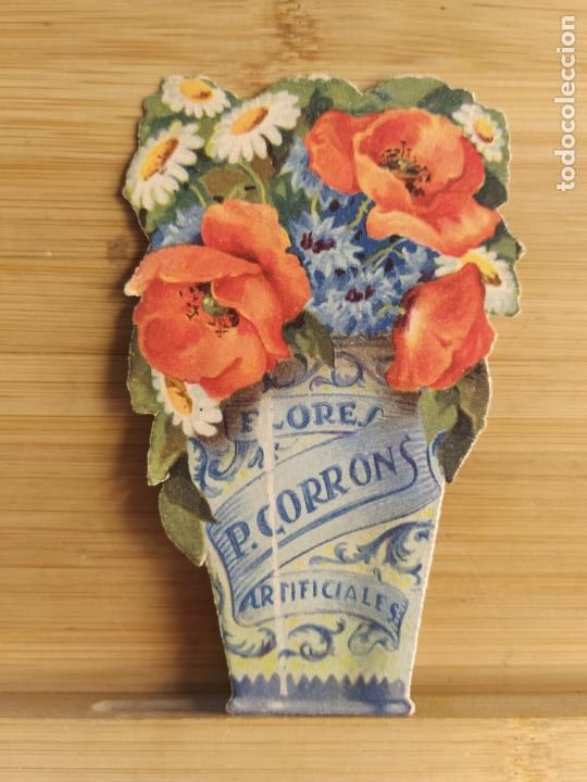 Coleccionismo Cromos troquelados antiguos: BARCELONA-FABRICA DE FLORES P. CORRONS-CROMO TROQUELADO ANTIGUO-VER FOTOS-(106.550)