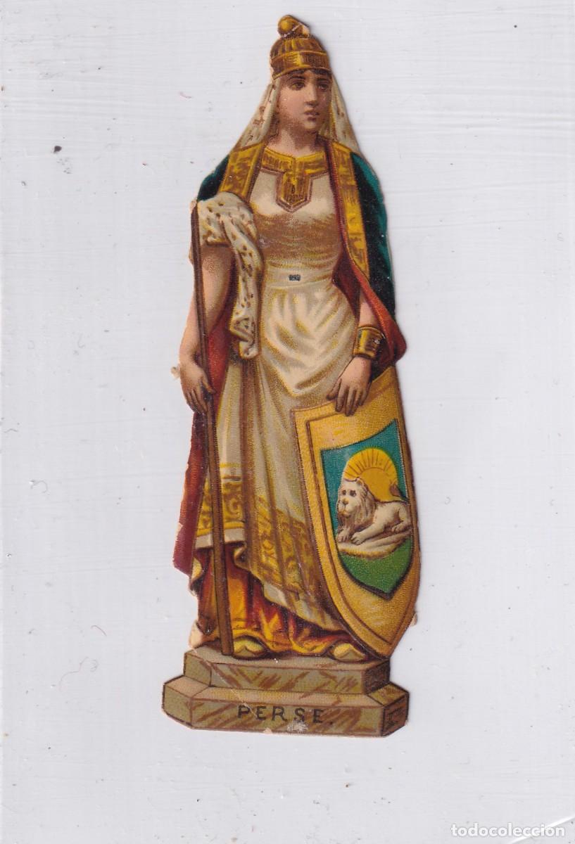 Sammeln alte gestanzte Sammelbilder: Precioso cromo troquelado PERSE 12 x 4 cm, sin publicidad.
