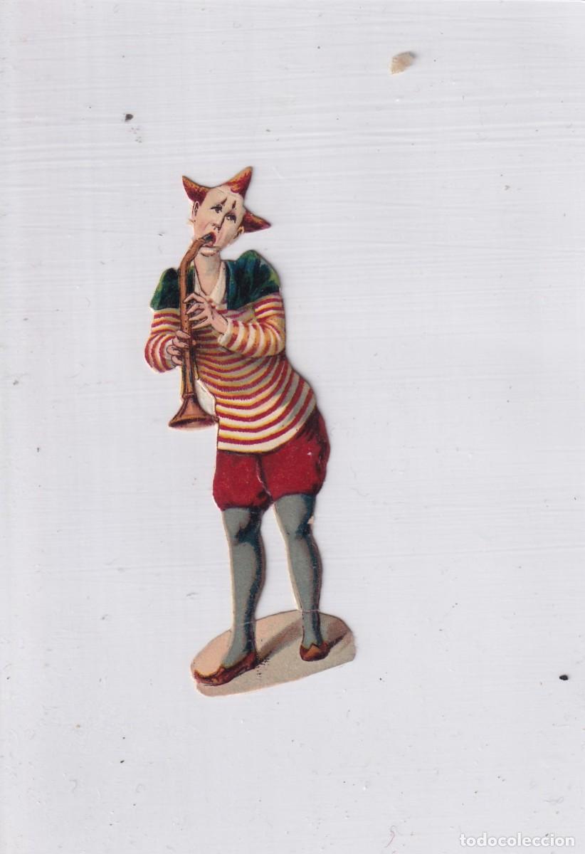 Sammeln alte gestanzte Sammelbilder: Precioso cromo troquelado payaso, publicidad Venancio Vazquez Madrid. 8 x 3 cm