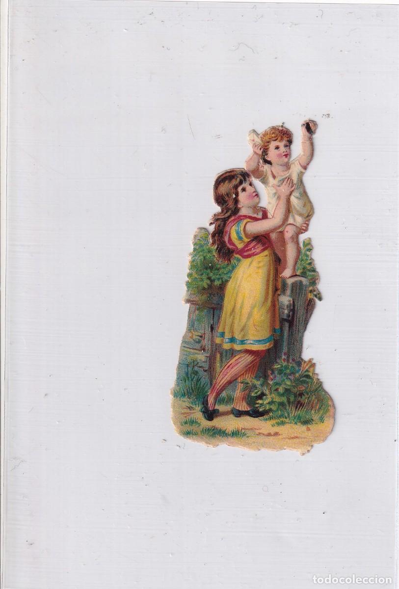 Sammeln alte gestanzte Sammelbilder: Precioso cromo troquelado ni&ntilde;os. Publicidad la Espa&ntilde;ola. Viuda de Cunill Madrid.