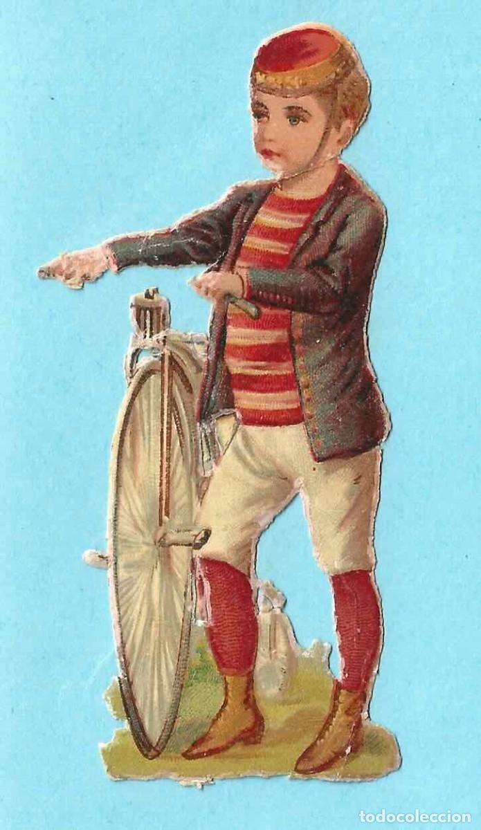 Collectionnisme Cartes &agrave; collectionner massicot&eacute;es anciennes: NI&Ntilde;O CON BICICLETA. REVERSO EN BLANCO