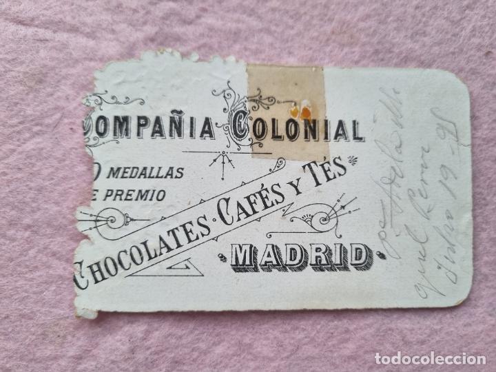 Coleccionismo cromos troquelados antiguos: COMPA&Ntilde;IA COLONIAL CHOCOLATES TES TROQUELADO - Foto 3