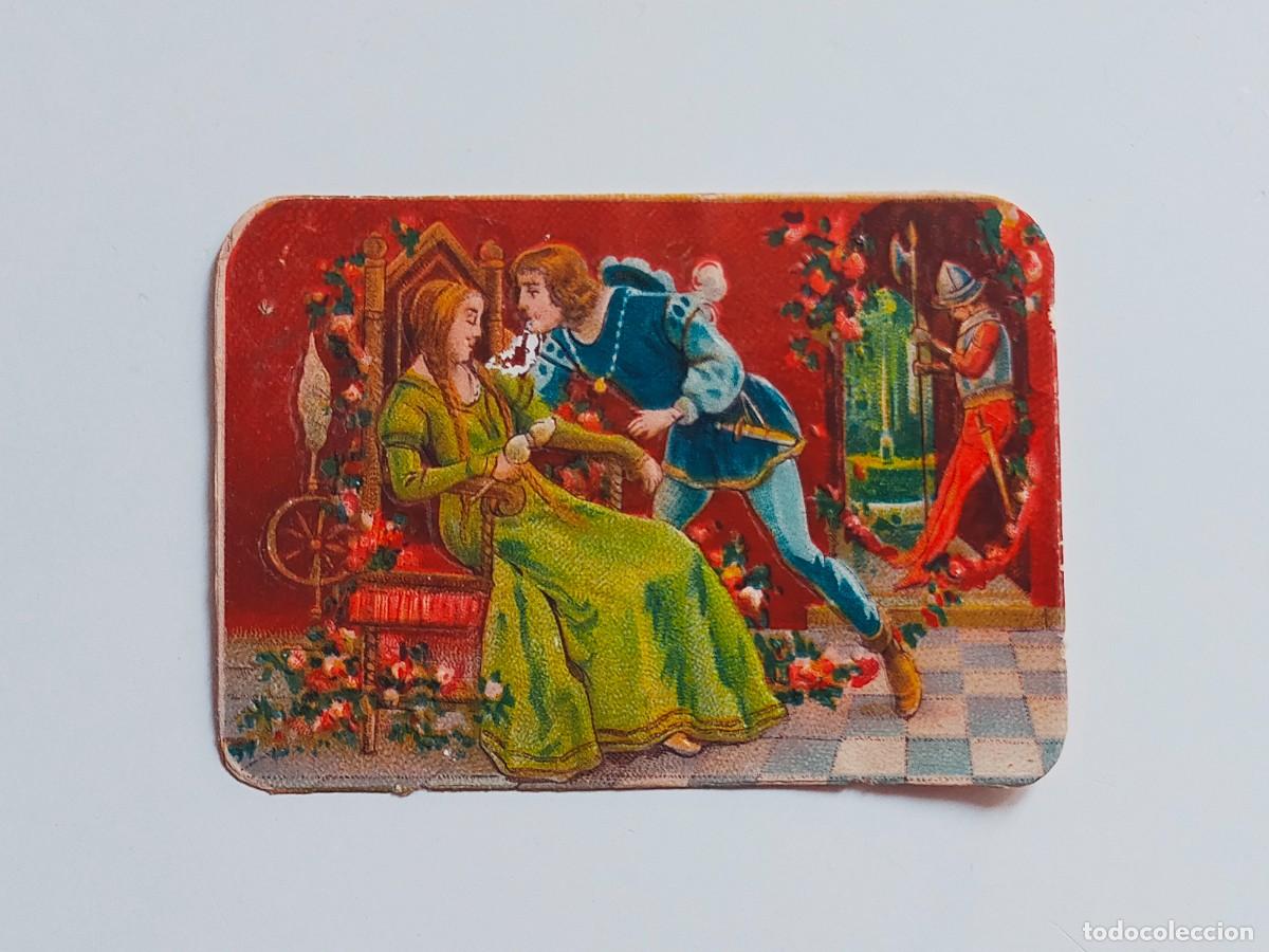 Coleccionismo Cromos troquelados antiguos: ANTIGUO CROMO DE CUENTOS POPULARES CON RELIEVE Y BRILLO (8,5 x 6 cm)