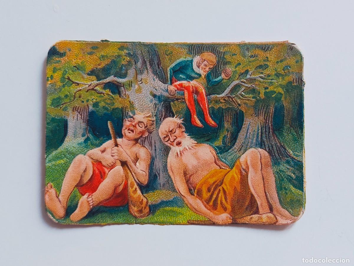 Coleccionismo Cromos troquelados antiguos: ANTIGUO CROMO DE CUENTOS POPULARES CON RELIEVE Y BRILLO (8,5 x 6 cm)