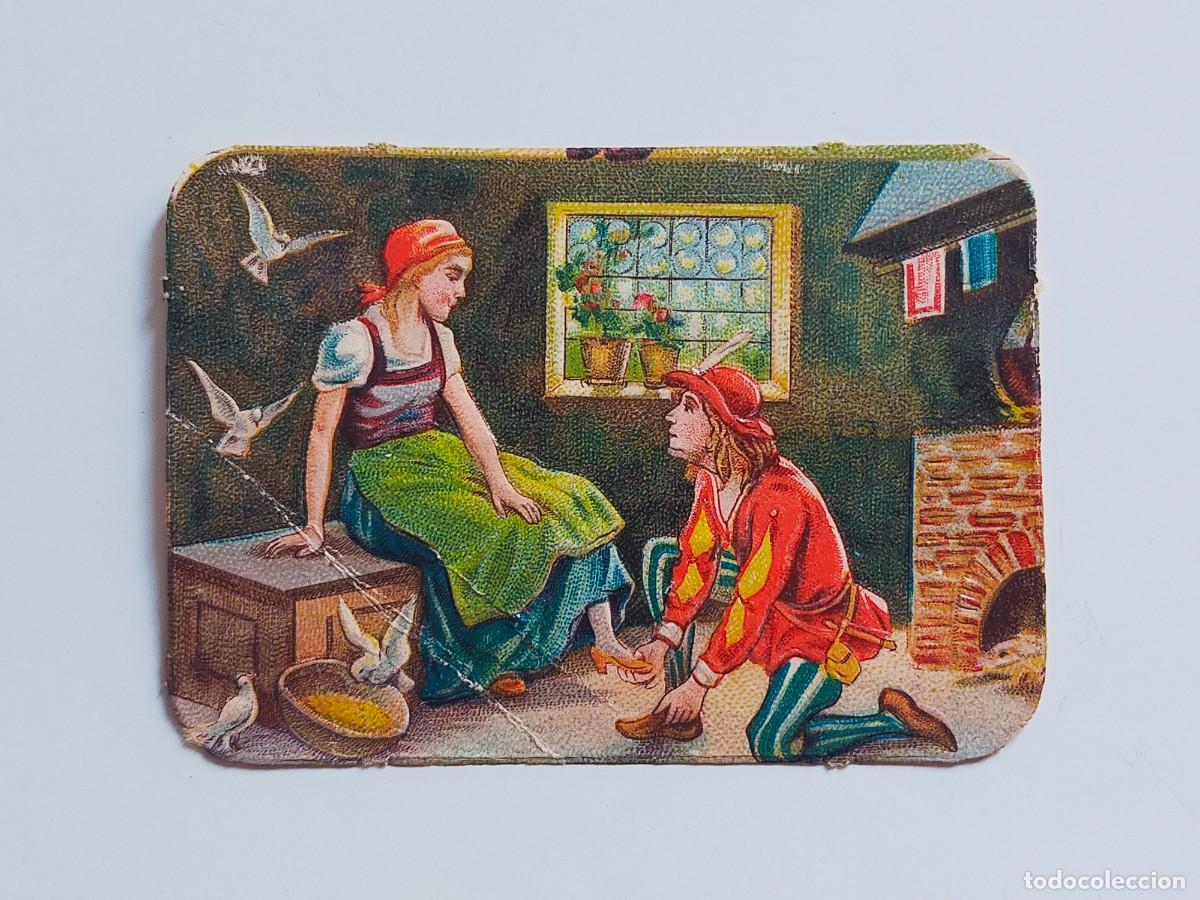 Coleccionismo Cromos troquelados antiguos: ANTIGUO CROMO DE CUENTOS POPULARES CON RELIEVE Y BRILLO (8,5 x 6 cm)
