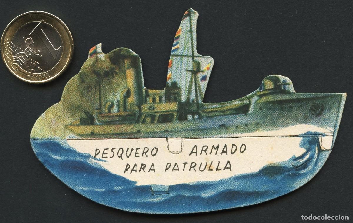 Collectionnisme Cartes &agrave; collectionner massicot&eacute;es anciennes: GUERRA CIVIL, CROMOS, ALMACENES ALEMANES, PESQUERO ARMADO PATRULLA