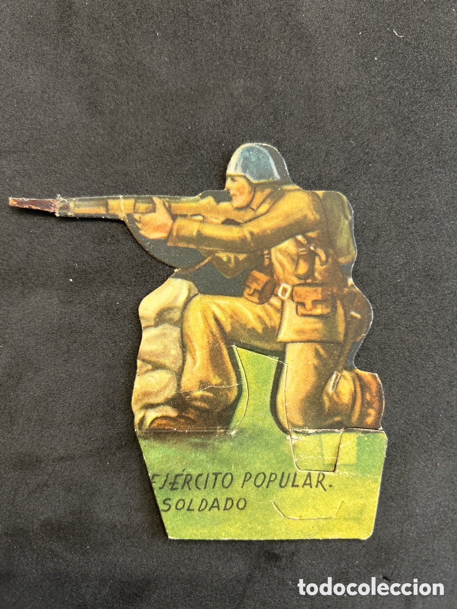 Sammeln alte gestanzte Sammelbilder: Guerra civil cromo almacenes Alemanes, troquelado, ej&eacute;rcito pupular soldado