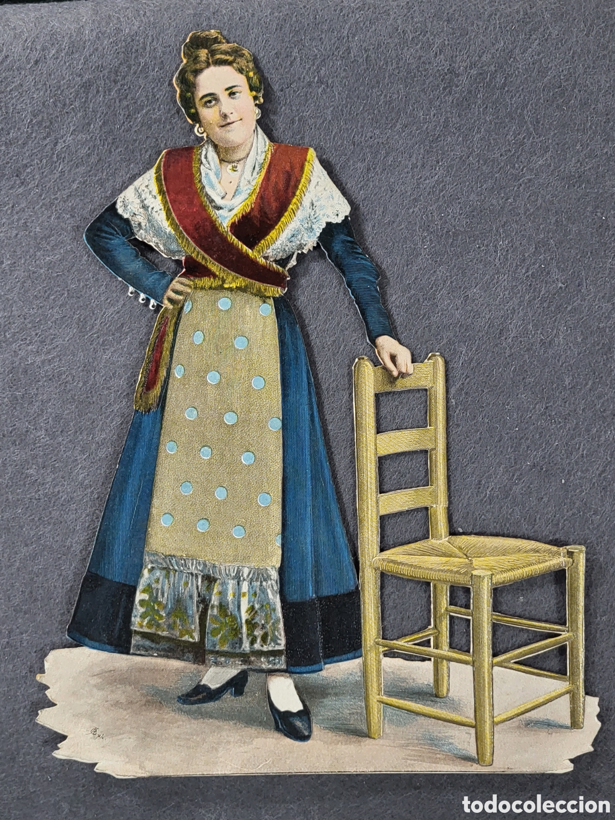 Coleccionismo Cromos troquelados antiguos: MUY RARO CROMO TROQUELADO GRAN TAMA&Ntilde;O . JORGR KUSTNER . MALAGA . 25 &times; 18 CM