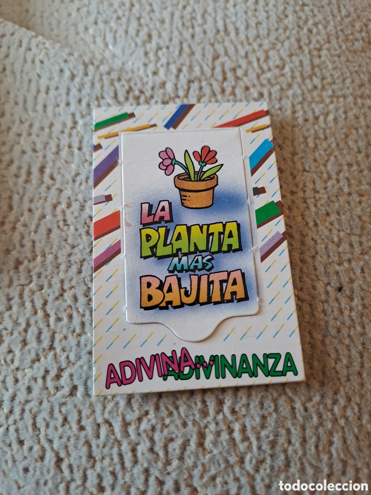 Collectable Antique Stamped Cards: Antiguo cromo cromos de bollycao a&ntilde;os 80 adivina adivinanza LA PLANTA MAS BAJITA