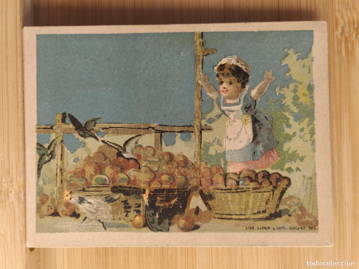 Coleccionismo Cromos troquelados antiguos: MUJER CON PATATAS - GRAN CAFE DE ORIENTE SALON CONDAL - CROMO ANTIGUO -VER FOTOS-(108.183)