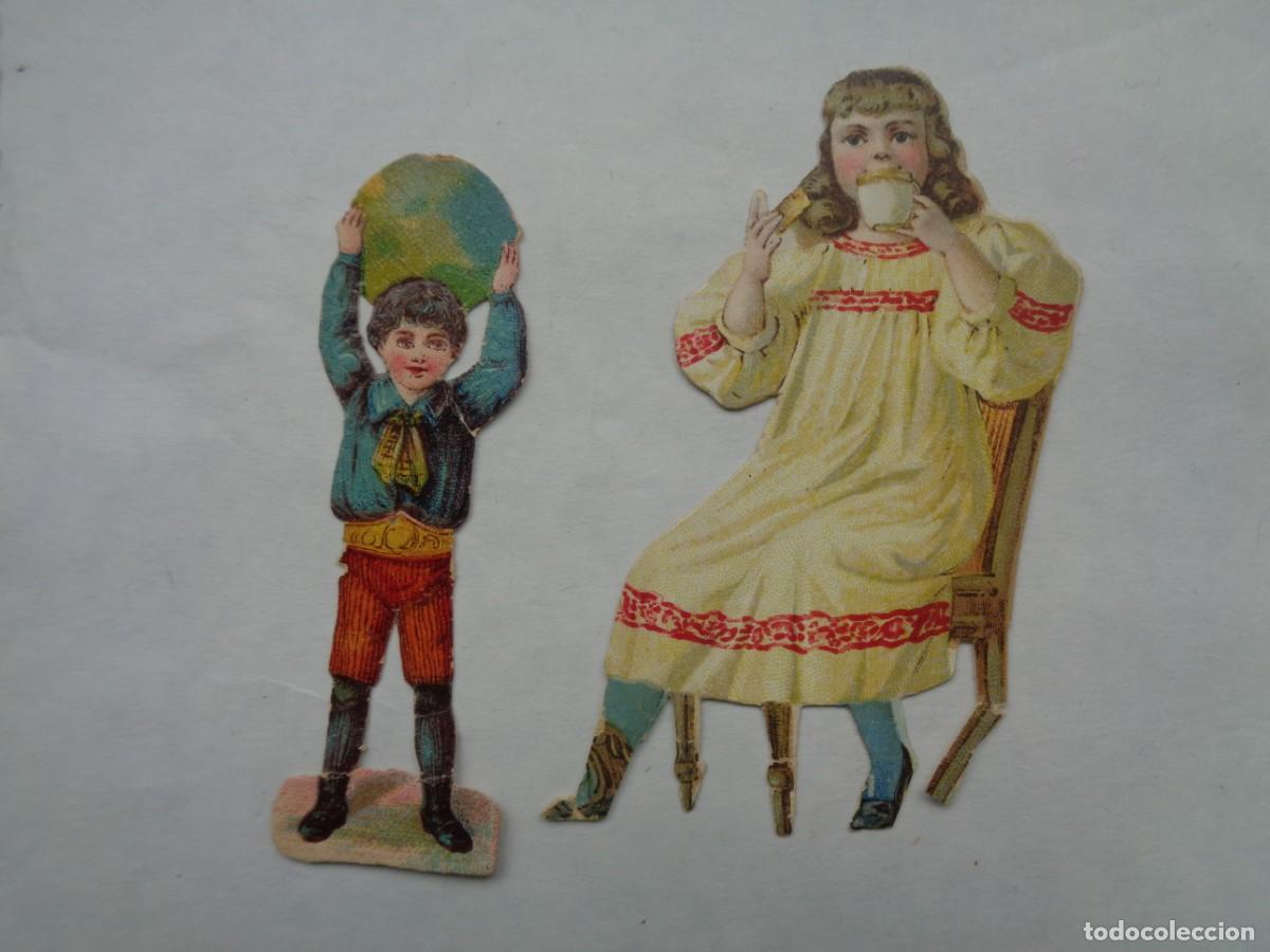 Sammeln alte gestanzte Sammelbilder: LOTE DE 2 ANTIGUOS CROMOS TROQUELADOS