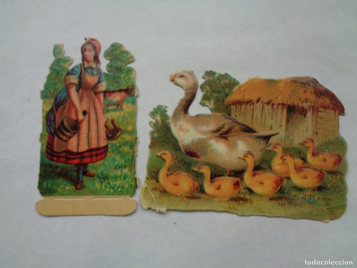 Sammeln alte gestanzte Sammelbilder: LOTE DE 2 ANTIGUOS CROMOS TROQUELADOS. DE CHOCOLATE AMATLER , BARCELONA