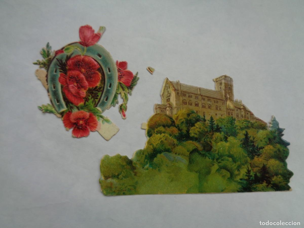 Sammeln alte gestanzte Sammelbilder: LOTE DE 2 ANTIGUOS CROMOS TROQUELADOS. DE CHOCOLATE AMATLER , BARCELONA