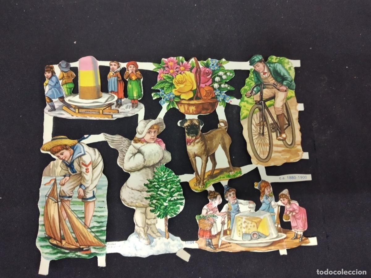 Collectable Antique Stamped Cards: LAMINA CON CROMOS TROQUELADOS DE PICAR - C.S. 1980 - 1900 N&ordm; 1584 ENGLAND