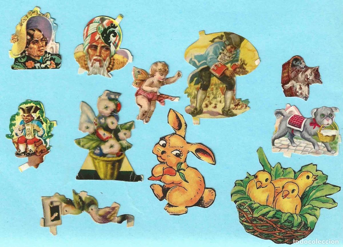 Collectable Antique Stamped Cards: LOTE DE 11 CROMOS TROQUELADOS VARIADOS