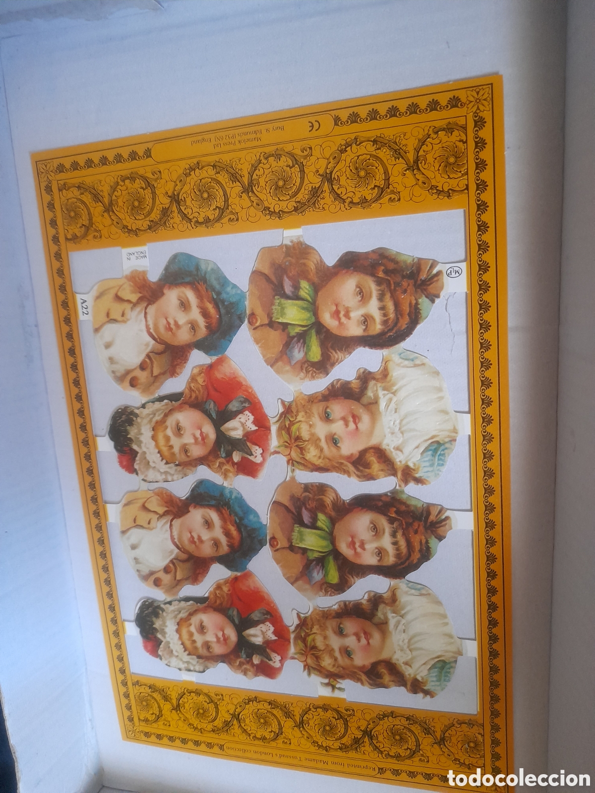 Coleccionismo Cromos troquelados antiguos: L&aacute;mina de cromos troquelados ingl&eacute;ses, mide 23x15,2 cm