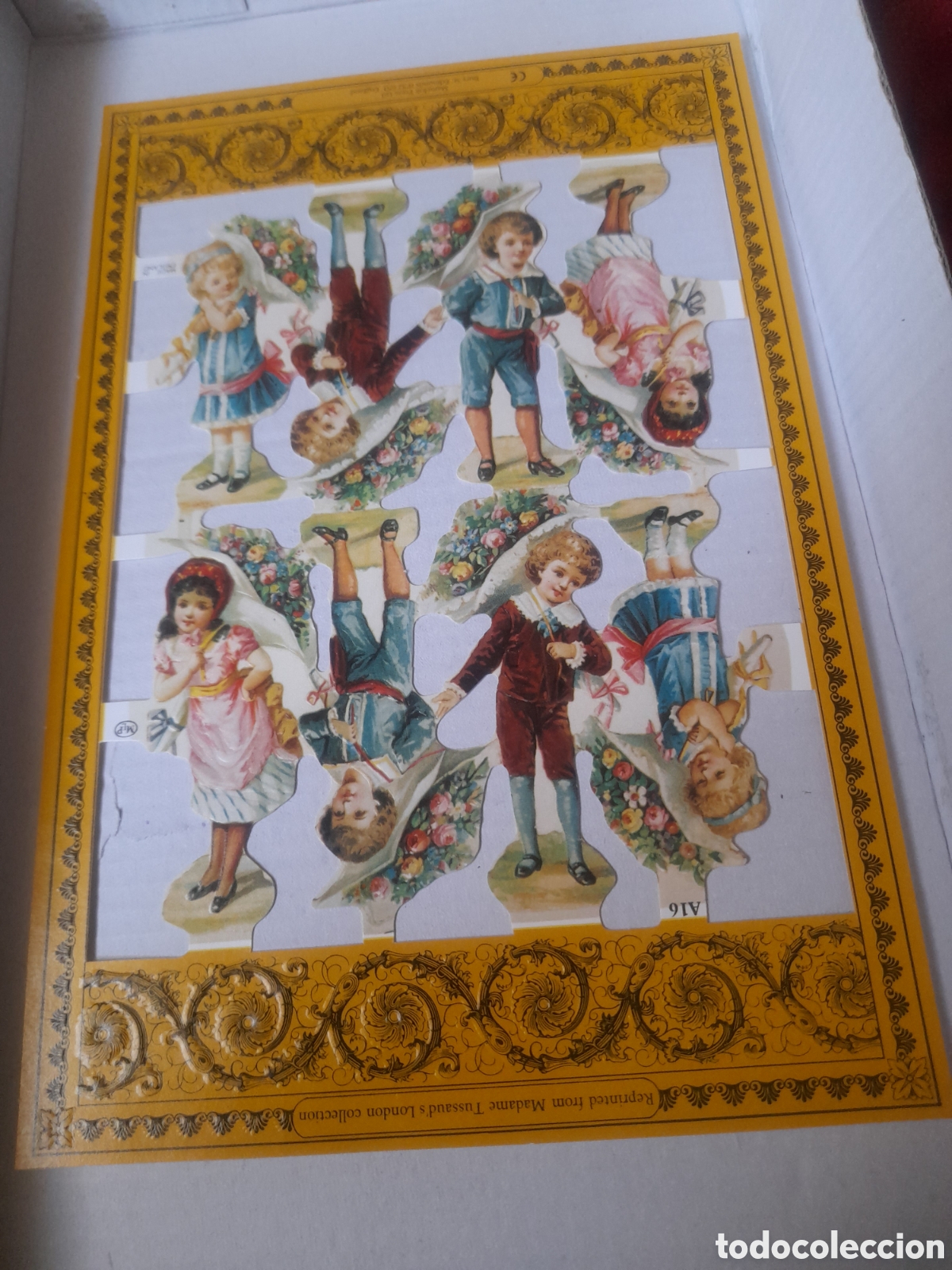Coleccionismo Cromos troquelados antiguos: L&aacute;mina de cromos troquelados ingl&eacute;ses, mide 23x15,2 cm