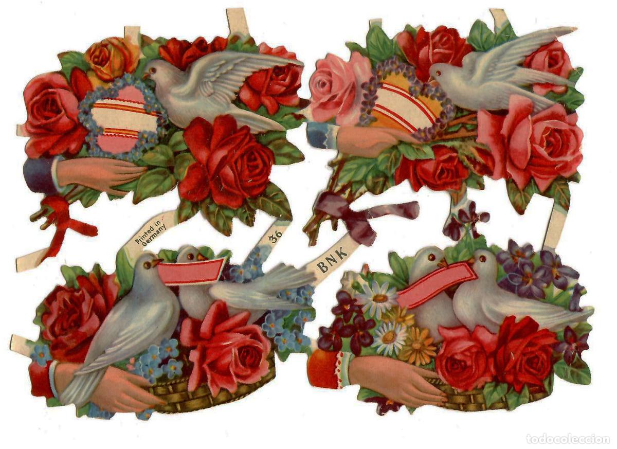 Coleccionismo Cromos troquelados antiguos: Hoja de cromos Antiguos Germany. n&ordm; 36 . B N K. relieve. 11,5 x 17 cms . Vell i Bell