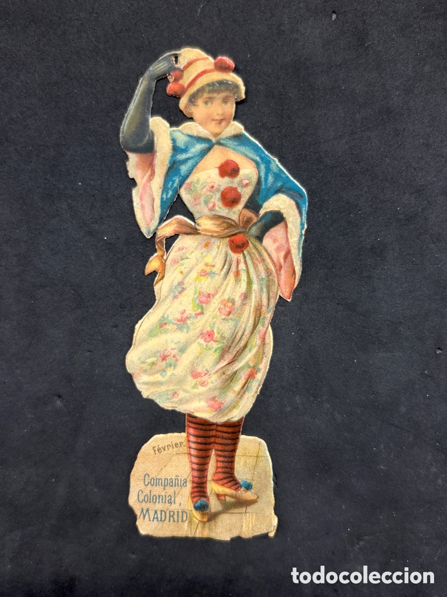 Colecionismo Cromos recortados antigos: Cromo troquelado compa&ntilde;&iacute;a colonial Madrid