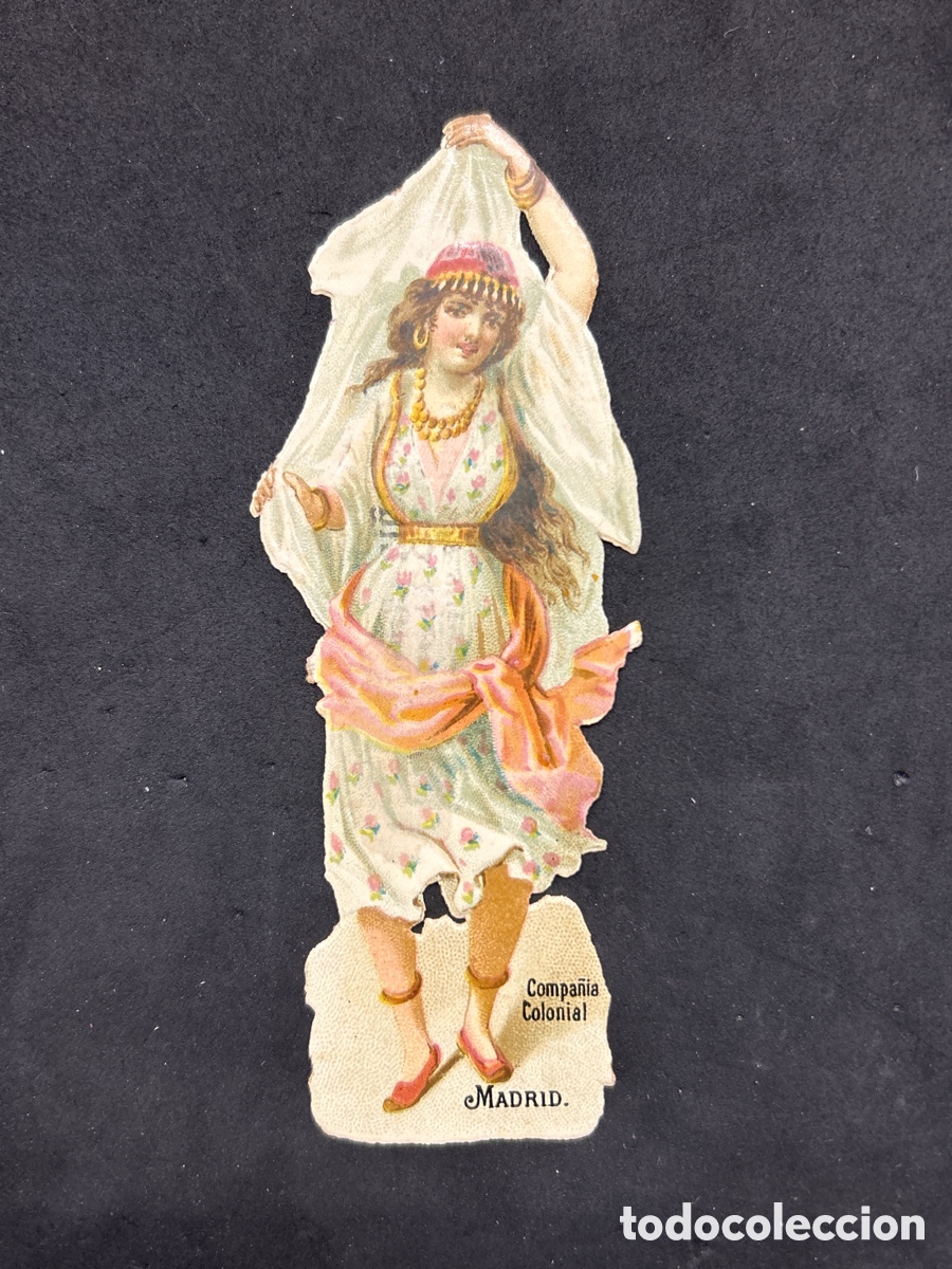 Colecionismo Cromos recortados antigos: Cromo troquelado compa&ntilde;&iacute;a colonial Madrid