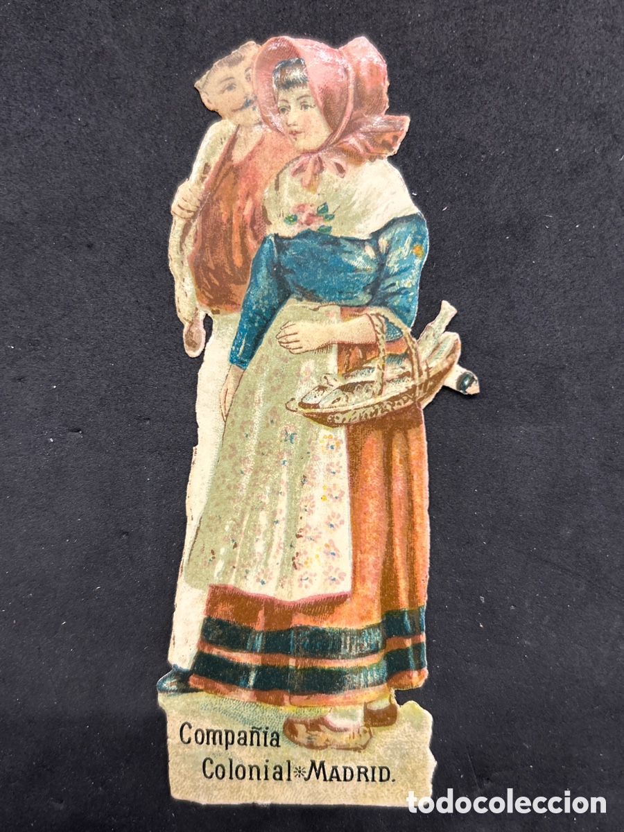 Colecionismo Cromos recortados antigos: Cromo troquelado compa&ntilde;&iacute;a colonial Madrid