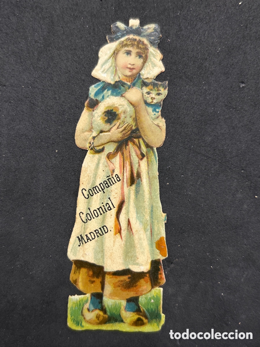 Colecionismo Cromos recortados antigos: Cromo troquelado compa&ntilde;&iacute;a colonial Madrid