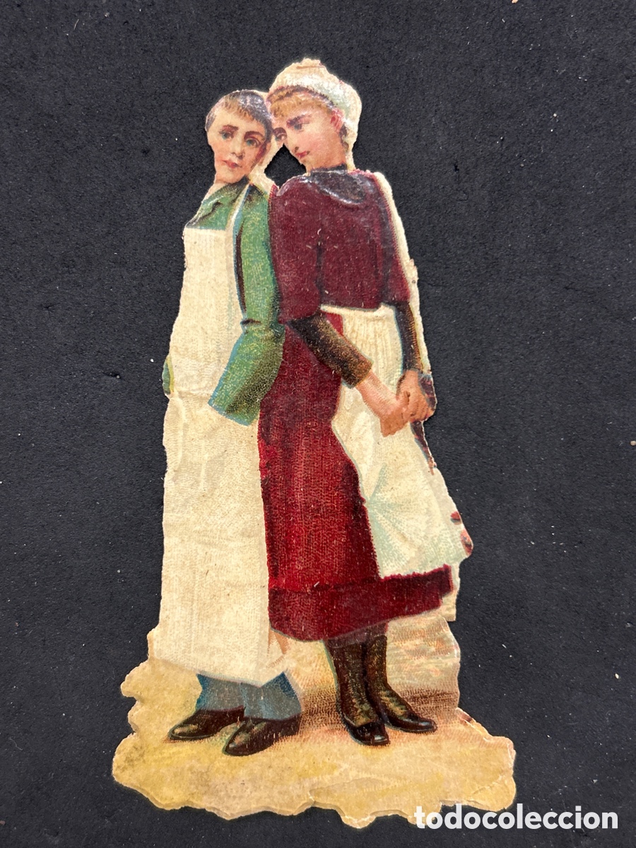 Colecionismo Cromos recortados antigos: Cromo troquelado compa&ntilde;&iacute;a colonial Madrid