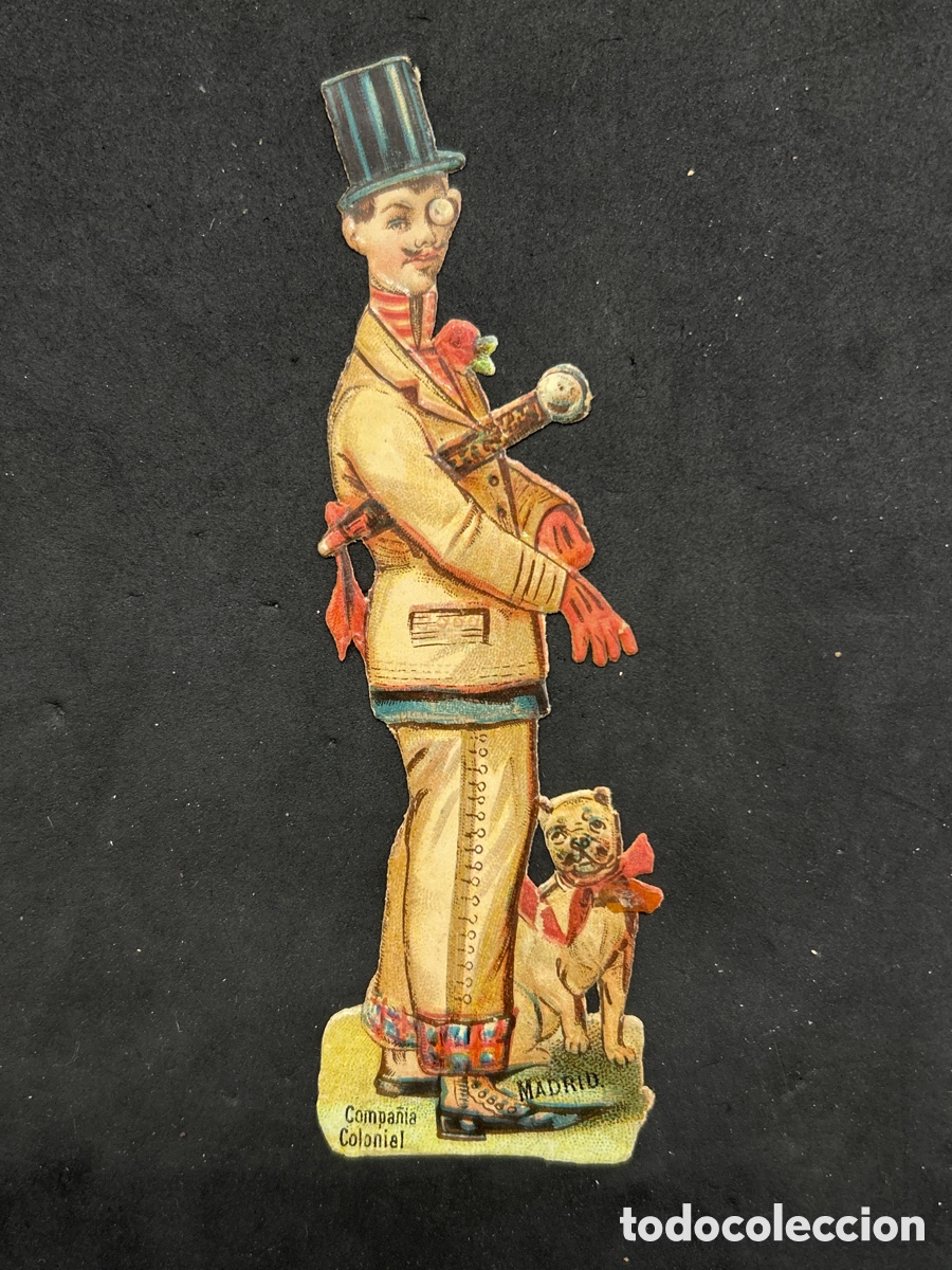 Colecionismo Cromos recortados antigos: Cromo troquelado compa&ntilde;&iacute;a colonial Madrid