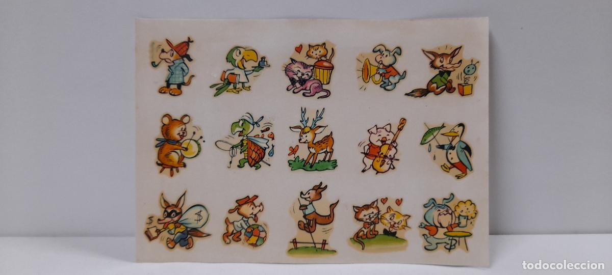 Colecionismo Cromos recortados antigos: ANTIGUA LAMINA DE CALCOMANIAS ORTEGA . BARCELONA . ORIGINAL A&Ntilde;OS 60