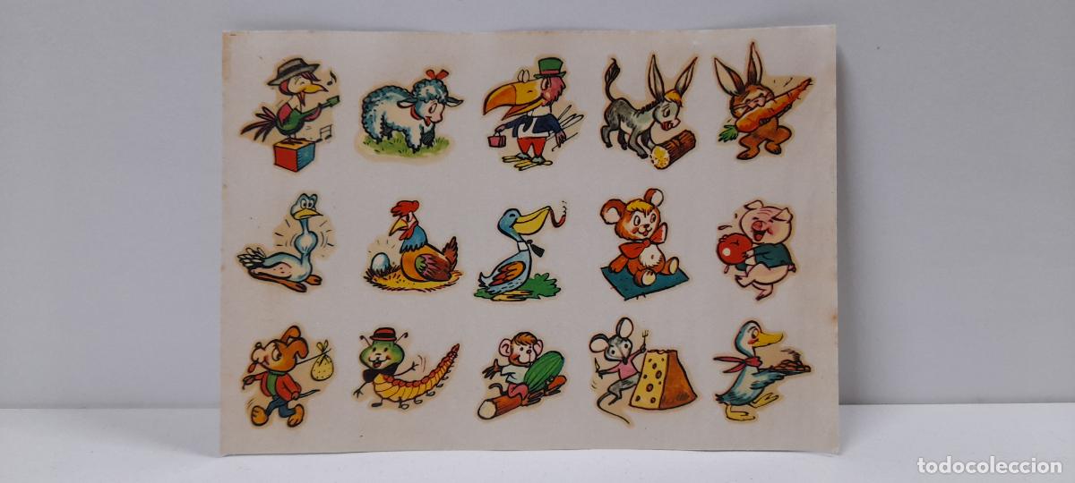 Colecionismo Cromos recortados antigos: ANTIGUA LAMINA DE CALCOMANIAS ORTEGA . BARCELONA . ORIGINAL A&Ntilde;OS 60