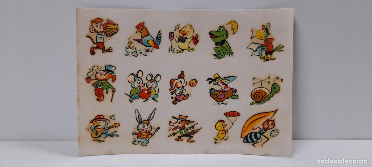 Colecionismo Cromos recortados antigos: ANTIGUA LAMINA DE CALCOMANIAS ORTEGA . BARCELONA . ORIGINAL A&Ntilde;OS 60