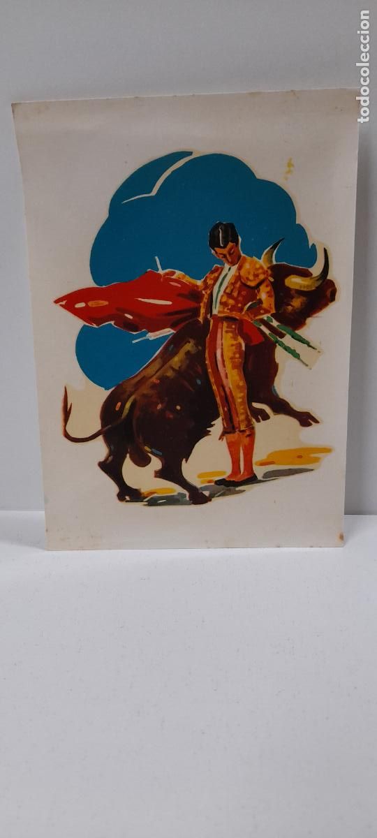 Colecionismo Cromos recortados antigos: ANTIGUA LAMINA DE CALCOMANIA DE TOREO . ORTEGA - BARCELONA . ORIGINAL A&Ntilde;OS 60