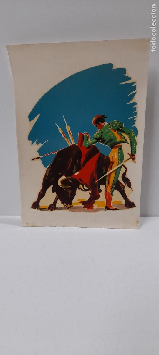Colecionismo Cromos recortados antigos: ANTIGUA LAMINA DE CALCOMANIA DE TOREO . ORTEGA - BARCELONA . ORIGINAL A&Ntilde;OS 60