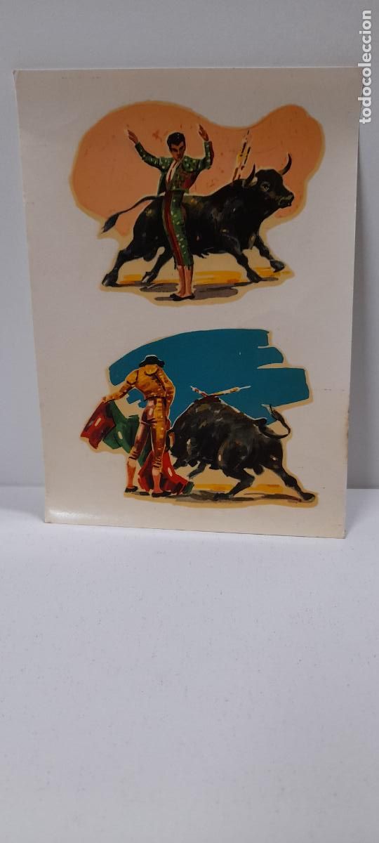 Colecionismo Cromos recortados antigos: ANTIGUA LAMINA DE CALCOMANIAS DE TOREO . ORTEGA - BARCELONA . ORIGINAL A&Ntilde;OS 60