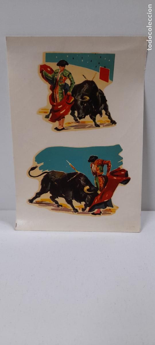 Colecionismo Cromos recortados antigos: ANTIGUA LAMINA DE CALCOMANIAS DE TOREO . ORTEGA - BARCELONA . ORIGINAL A&Ntilde;OS 60