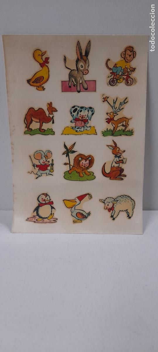 Collectable Antique Stamped Cards: ANTIGUA LAMINA DE CALCOMANIAS ORTEGA . BARCELONA . ORIGINAL A&Ntilde;OS 60