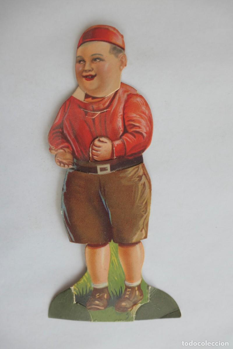 Collectionnisme Cartes &agrave; collectionner massicot&eacute;es anciennes: Cromo articulado de Chocolates Amatller del artista el gordo de la pandilla . A&ntilde;o 1929.