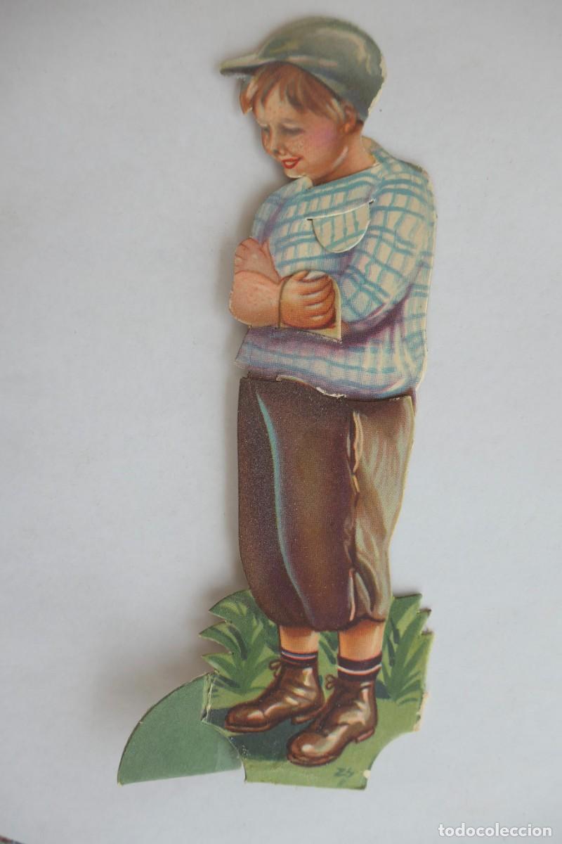 Collectionnisme Cartes &agrave; collectionner massicot&eacute;es anciennes: Cromo articulado de Chocolates Amatller del artista El ni&ntilde;o pecas. A&ntilde;o 1929.