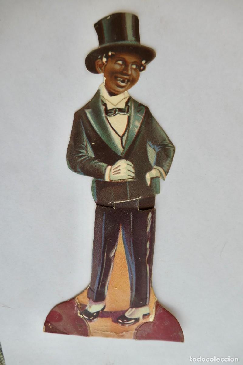 Collezionismo Figurine ritagliate antiche: Cromo articulado de Chocolates Amatller el Negro de la pandilla. A&ntilde;o 1929.