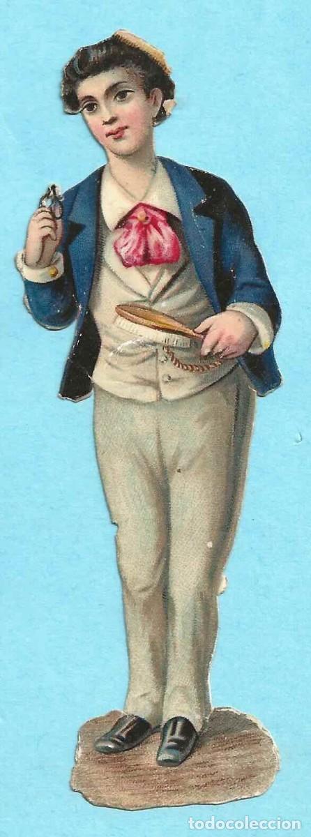 Collezionismo Figurine ritagliate antiche: CROMO TROQUELADO: PELUQUERO. CHOCOLATE AMATLLER