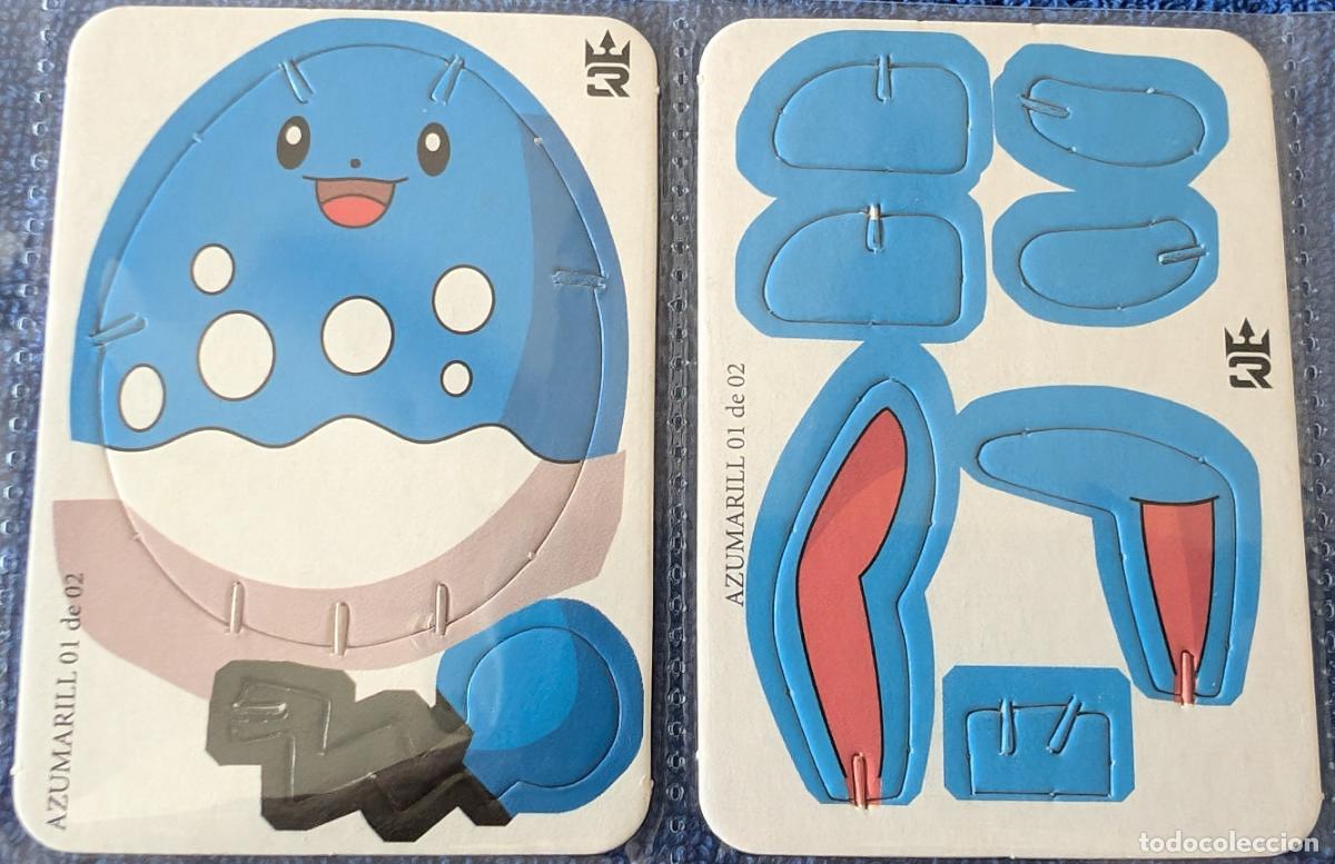 Coleccionismo cromos troquelados antiguos: Azumarill - Carta de Pokemon Troquelada y montable &iexcl;Impecable! - Foto 1